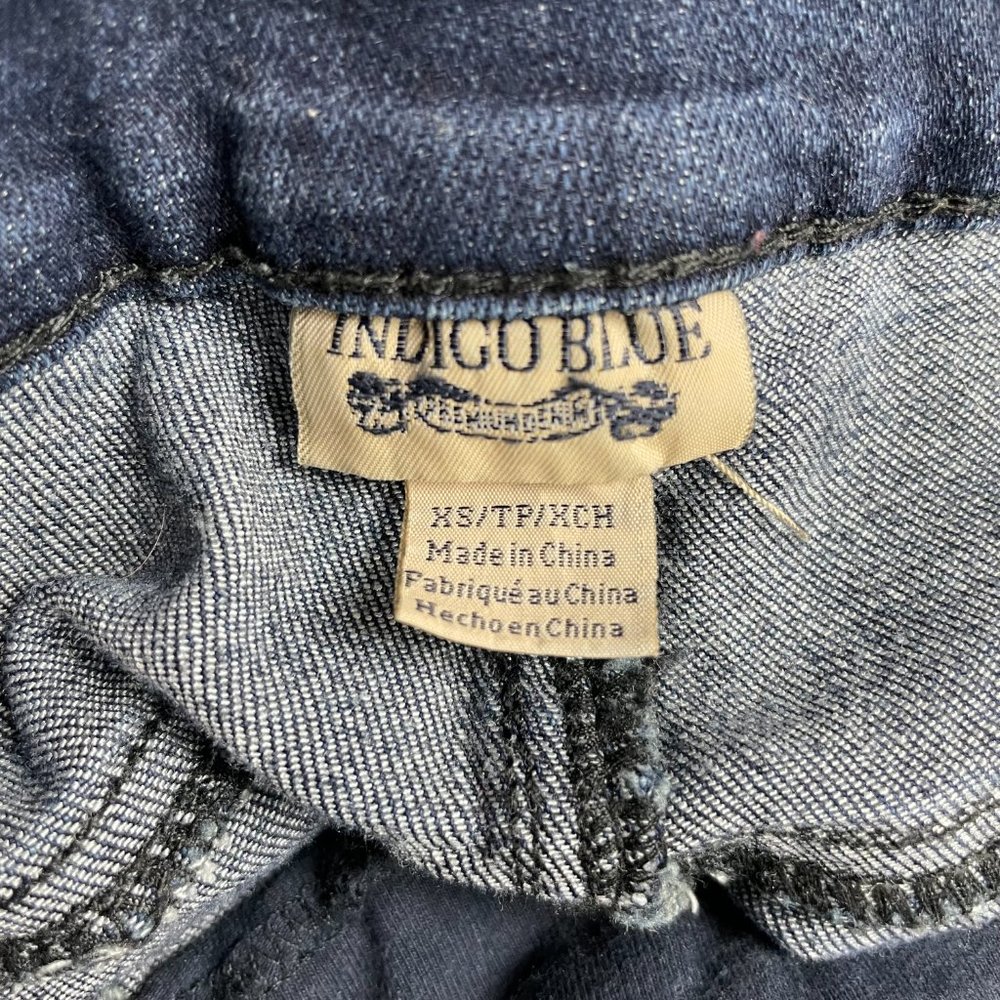 Indigo Blue Super Skinny Distressed Maternity Jeans - Picture 6 of 12